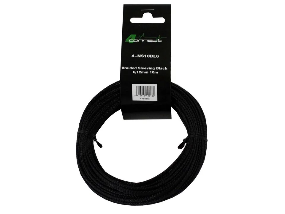 Tresa Cablu FOUR Connect 4-NS10BL6, 10 M, Negru, 6/12 mm, imagine produs