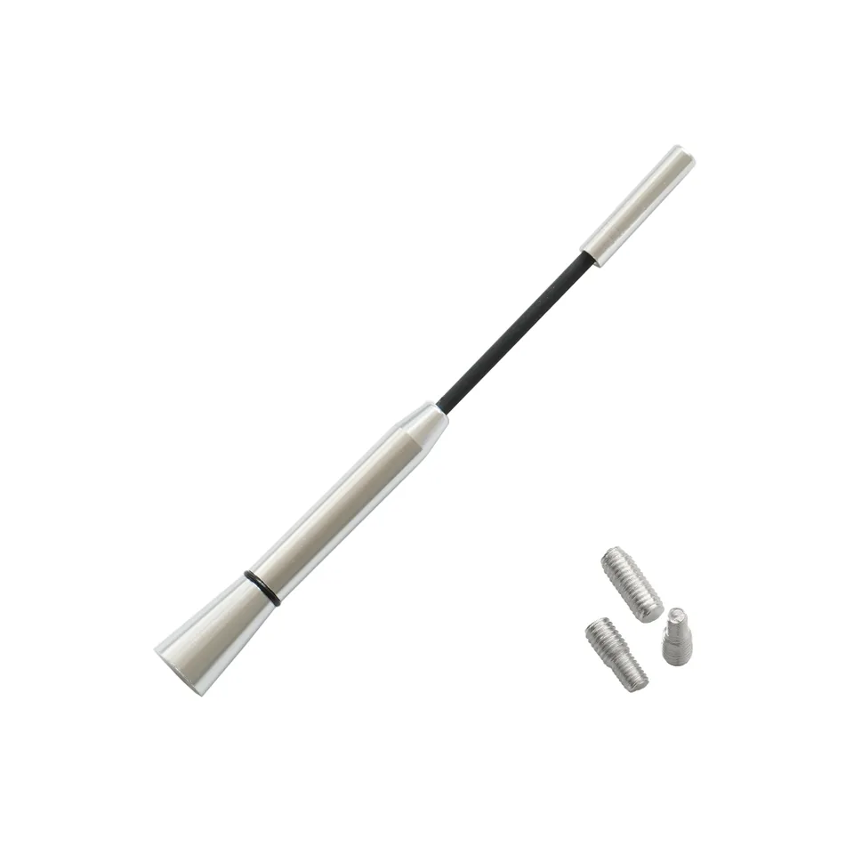 Antena Auto Exterior Cromata 15.8 Cm Cu 3 Adaptoare (4-5-6mm), imagine produs