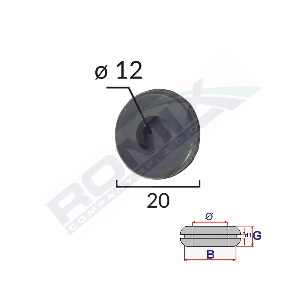 Capac Cauciuc Inchis Universal Diametru Int 12Mm - Ext 20Mm Set 5 Buc, imagine produs