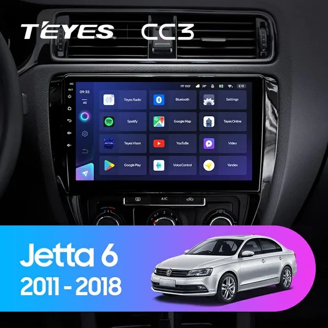 Navigatie Auto Teyes CC3L Volkswagen Jetta 6 2011-2018 4+32GB 10.2" IPS Octa-core 1.6Ghz, Android 4G Bluetooth 5.1 DSP, imagine produs