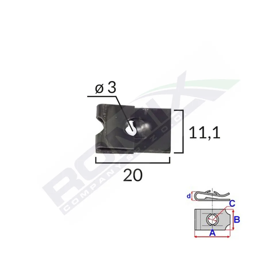 Clips Fixare Universal - Negru Set 25 Buc, imagine produs