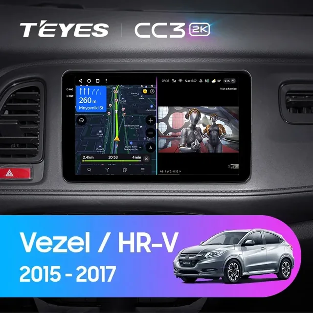 Navigatie Auto Teyes CC3L Honda HR-V 2015-2022 4+32GB 9" IPS Octa-core 1.6Ghz, Android 4G Bluetooth 5.1 DSP, imagine produs