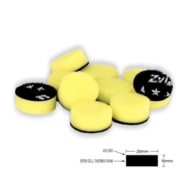 Set 10 bureti polish fini Zvizzer Thermo Mini Pad, Yellow 25/10 mm, imagine produs