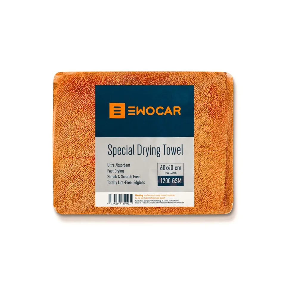 Prosop uscare ultra absorbant din microfibra portocaliu 60x40cm, 1200GSM, imagine produs