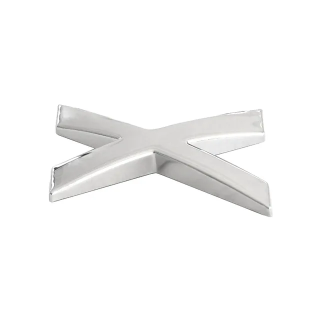 Ornament Auto 3D. Litera X. 26 Mm. Cromat, imagine produs