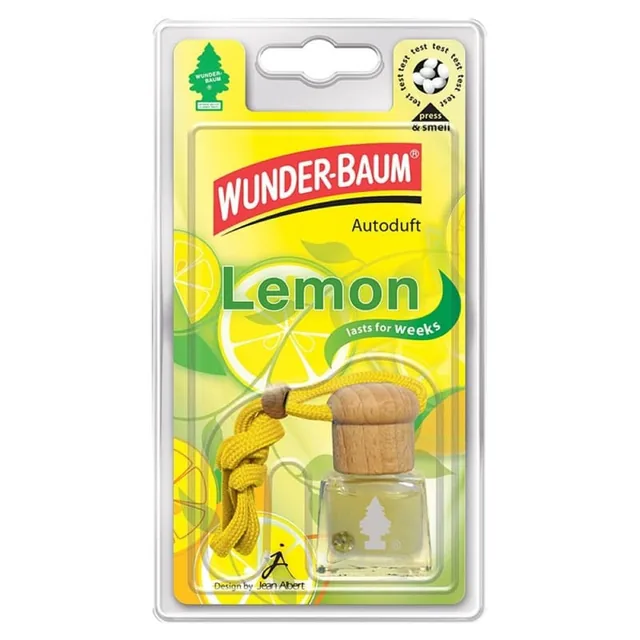 Odorizant Auto Sticluta Wunder-Baum Lemon, imagine produs