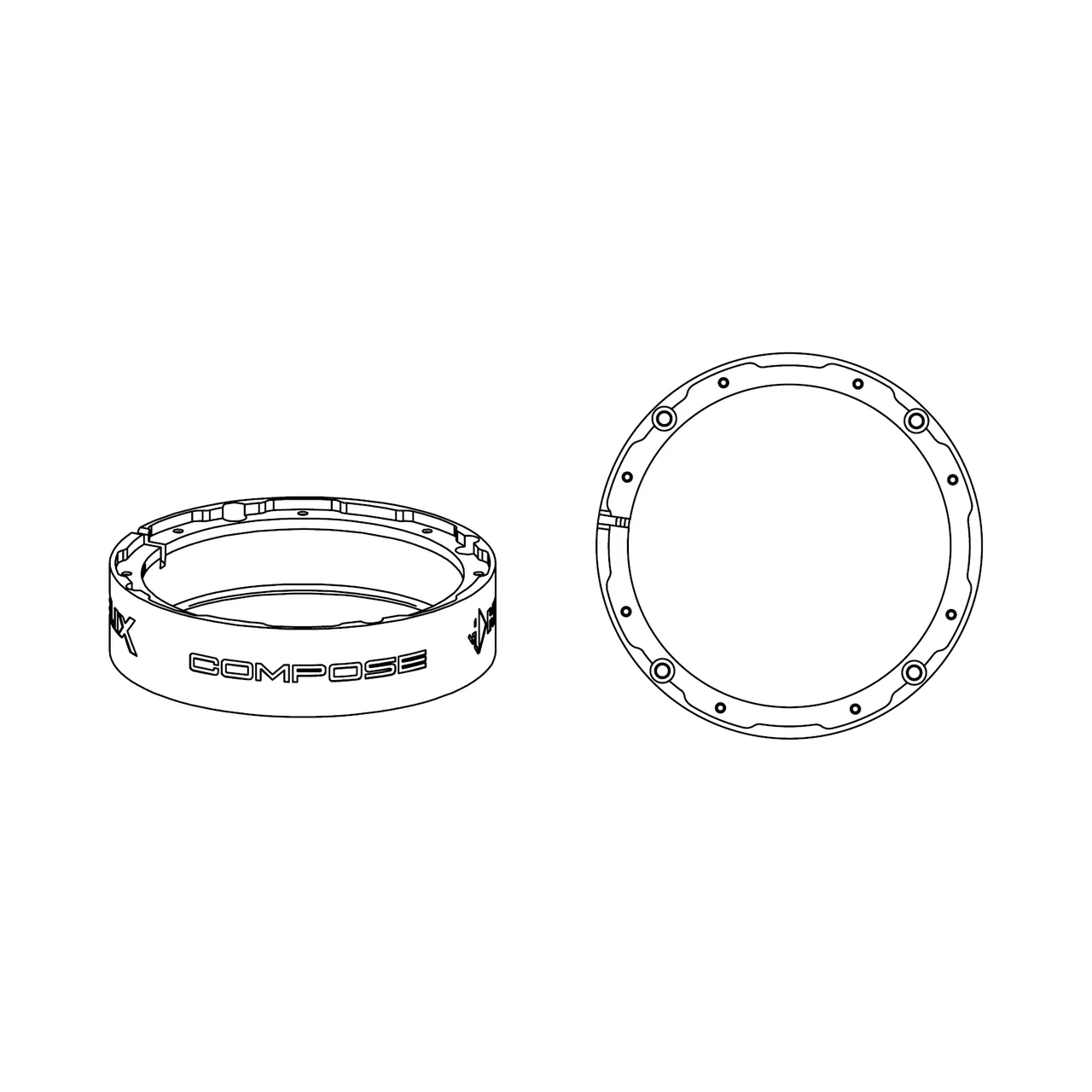 HELIX CFMK165 SKO.1 (FDM) - Adaptoare FlexMount165 pentru difuzoare 165mm, imagine produs