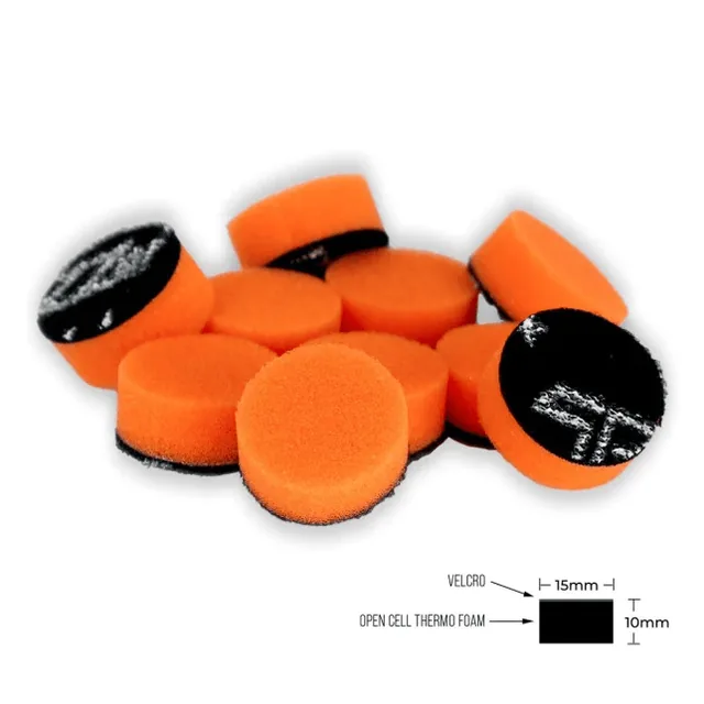 Set 10 bureti polish medii Zvizzer Thermo Mini Pad, Orange 15/10 mm, imagine produs
