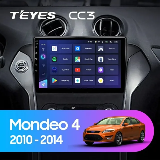 Navigatie Auto Teyes CC3L Ford Mondeo 3 2007-2014 4+64GB 10.2" IPS Octa-core 1.6Ghz Android 4G Bluetooth 5.1 DSP, imagine produs