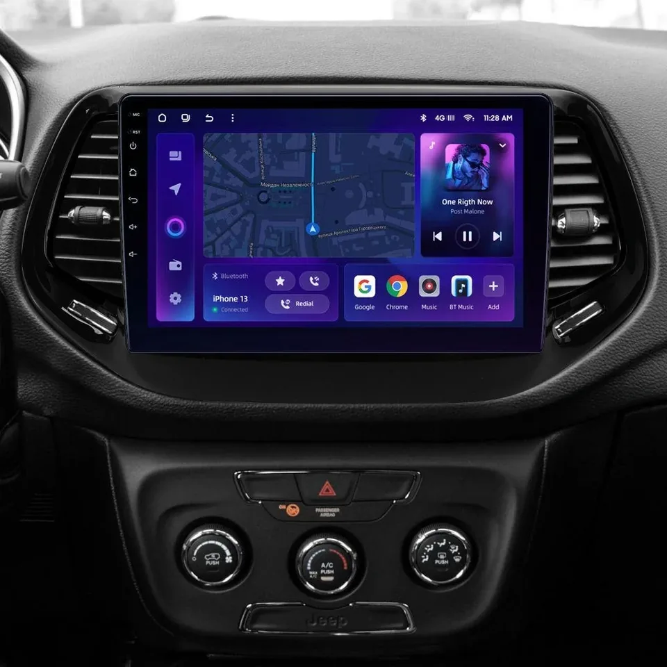 Navigatie Auto MOSS M2 Jeep Compass 2 2016-2018 4+64GB 10" IPS Octa-core 1.6Ghz, Android 4G Bluetooth 5.1 DSP, imagine produs