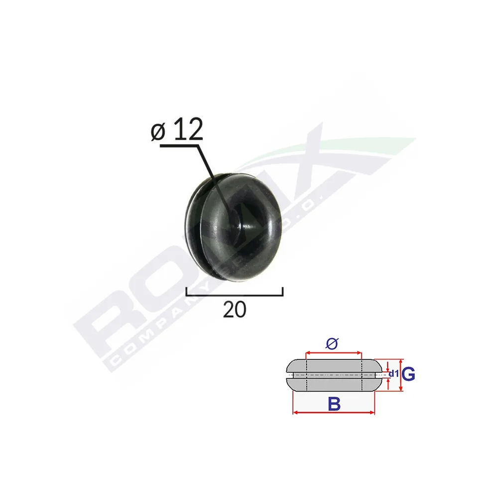 Capac Cauciuc Inchis Universal Diametru 12Mm Set 5 Buc, imagine produs