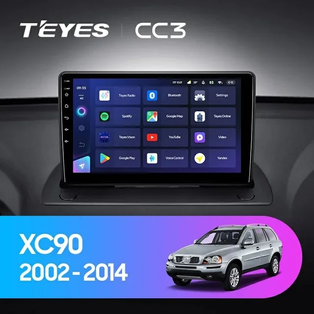 Navigatie Auto Teyes CC3L Volvo XC90 2002-2014 4+32GB 9" IPS Octa-core 1.6Ghz, Android 4G Bluetooth 5.1 DSP, imagine produs