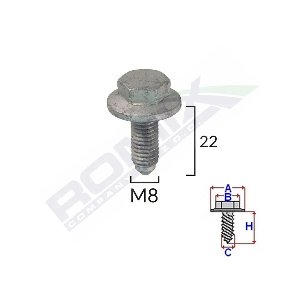 Surub Fixare Elemente Motor Pentru Grup Vag 8X22Mm Set 5 Buc, imagine produs