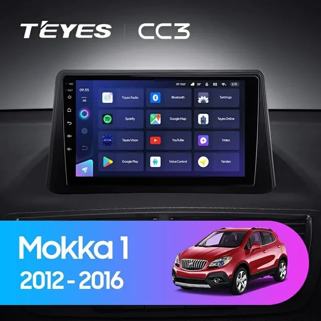 Navigatie Auto Teyes CC3L Opel Mokka 2012-2016 4+32GB 9" IPS Octa-core 1.6Ghz, Android 4G Bluetooth 5.1 DSP, imagine produs