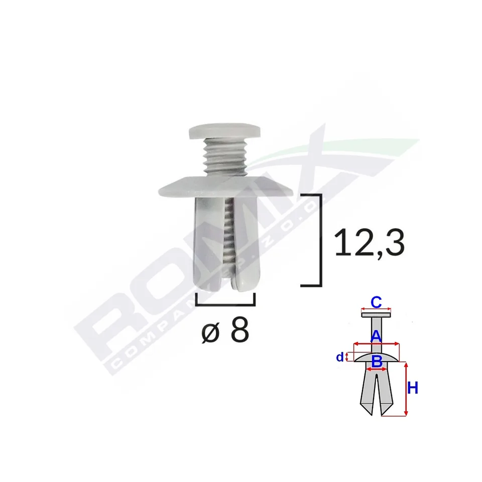 Clips Fixare Universal - Alb Set 10 Buc, imagine produs
