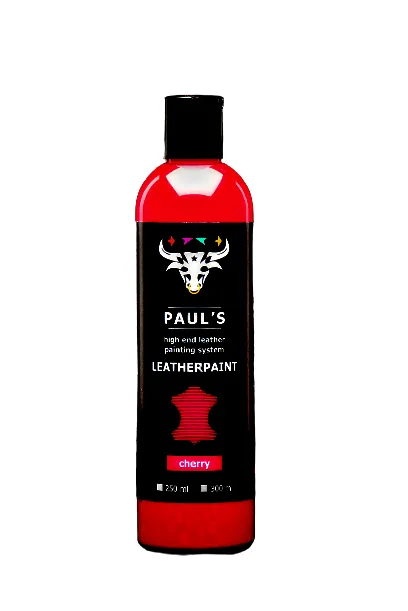 Vopsea pentru piele pigment visiniu Cherry Paul's Leather Paint 300ml, imagine produs