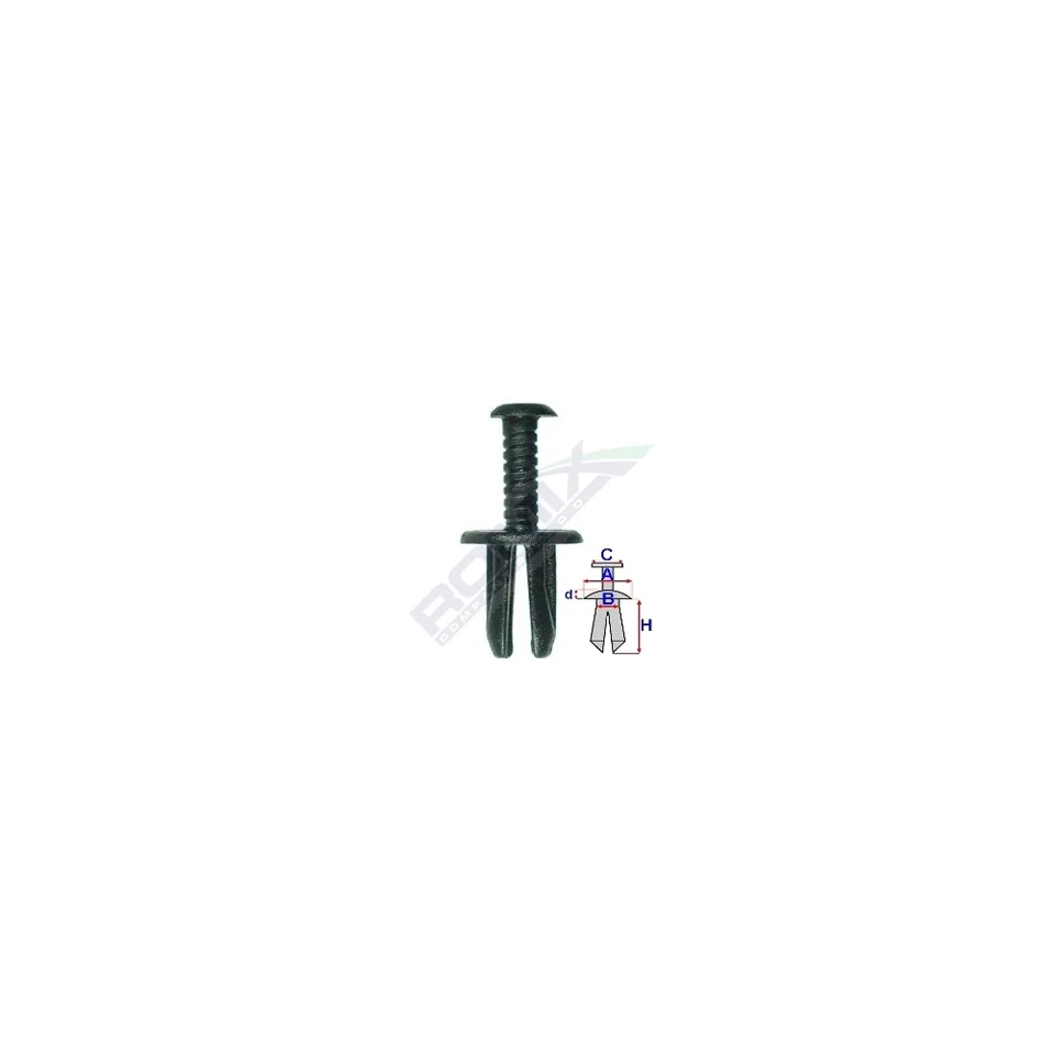 Clips Fixare Fiat/Lancia/Alfa Romeo - Negru Set 10 Buc, imagine produs
