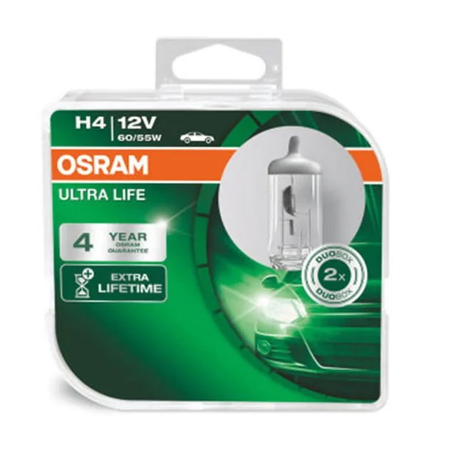Set 2 Becuri 12V H4 60/55 W Ultra Life Osram, imagine produs