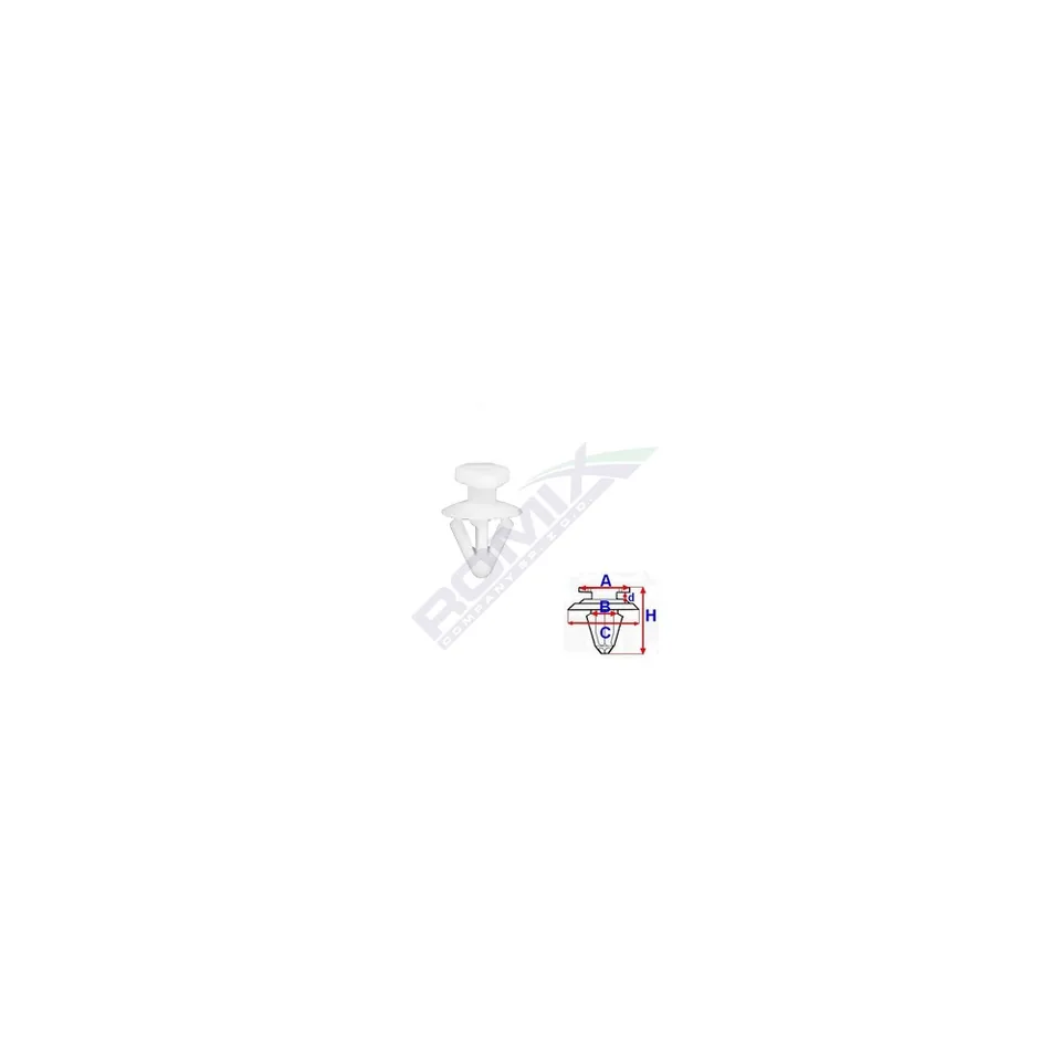 Clips Fixare Pentru Opel 7.3X12.4Mm Alb Set 10Buc, imagine produs