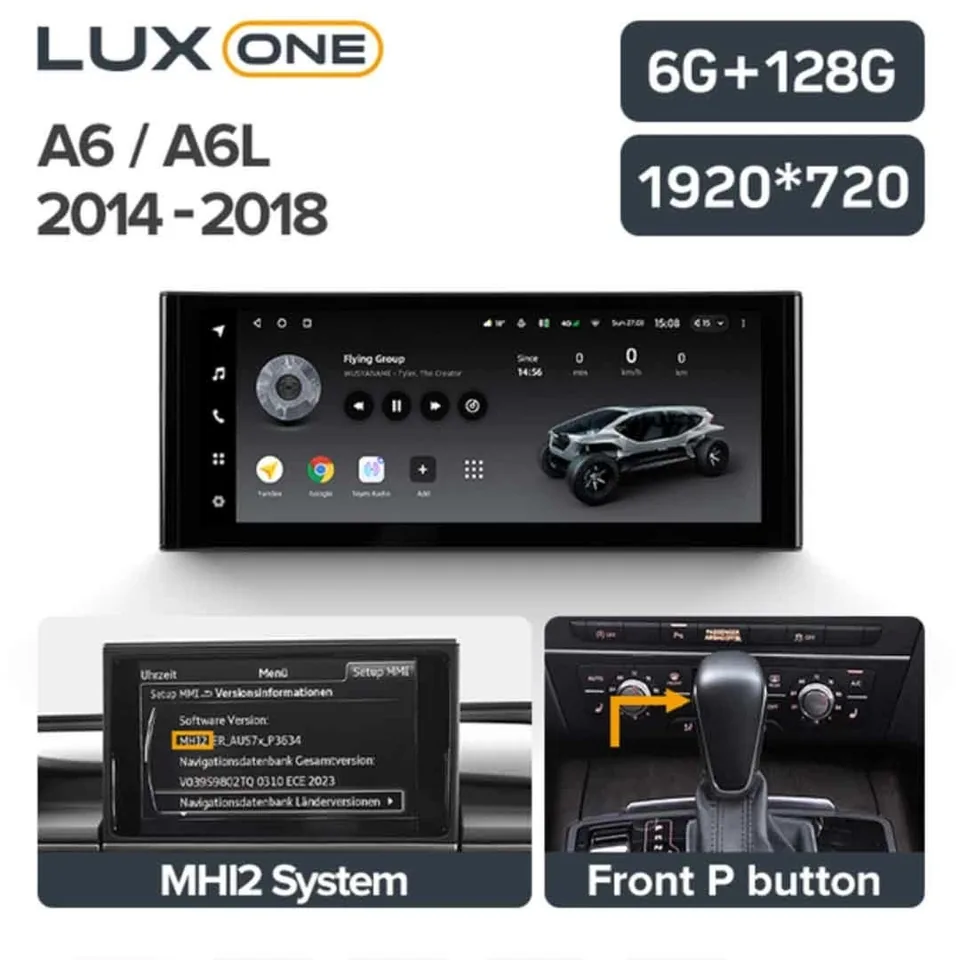 Navigatie Auto Teyes Lux One Audi A6 C7 2014-2018 6+128GB 12.3" IPS Octa-Core 2.0 GHz Android 4G DSP Bluetooth 5.1, imagine produs