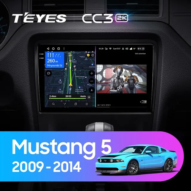 Navigatie Auto Teyes CC3L Ford Mustang 5 2005-2014 4+64GB 10.2" IPS Octa-core 1.6Ghz, Android 4G Bluetooth 5.1 DSP, imagine produs