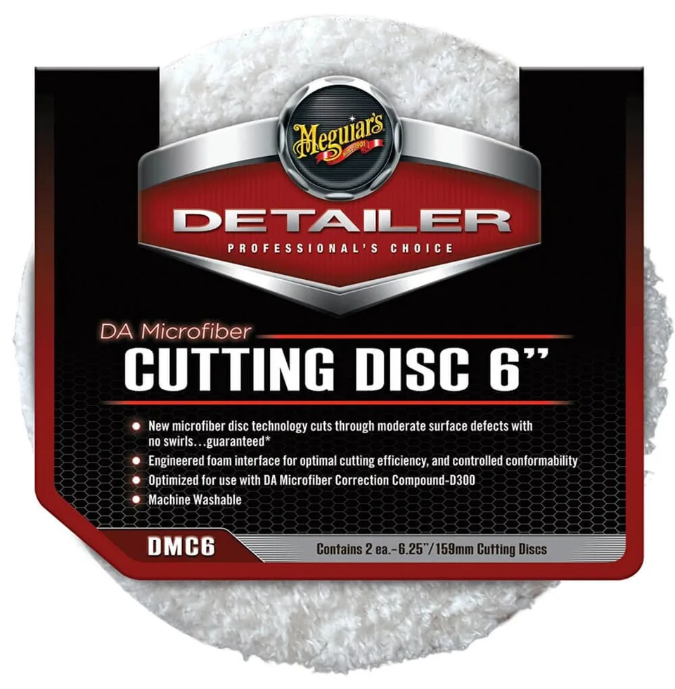 2x Pad polish abraziv microfibra - DA Microfiber Cutting Pad 6" Meguiar's DMC6, imagine produs