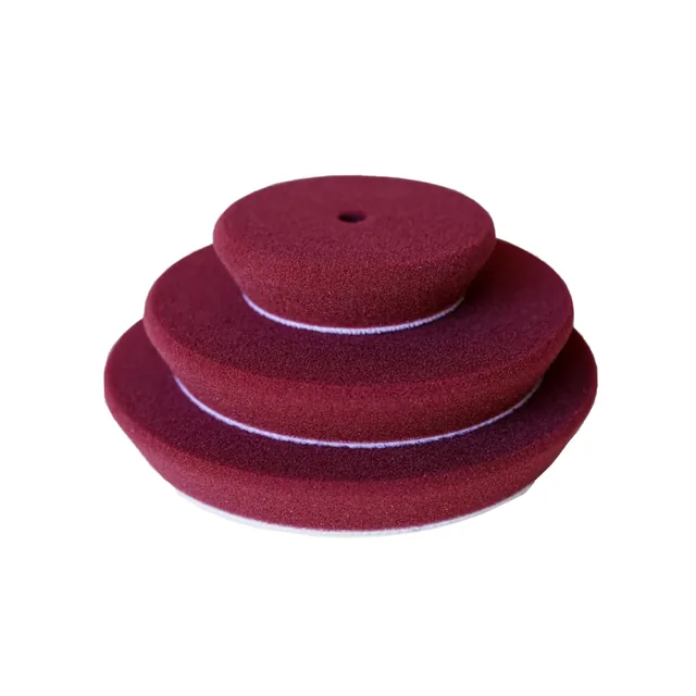 Burete polish ultra fin Ewocar Burgundy Special Finish Pad – pad finishing pentru luciu și holograme fine, imagine produs