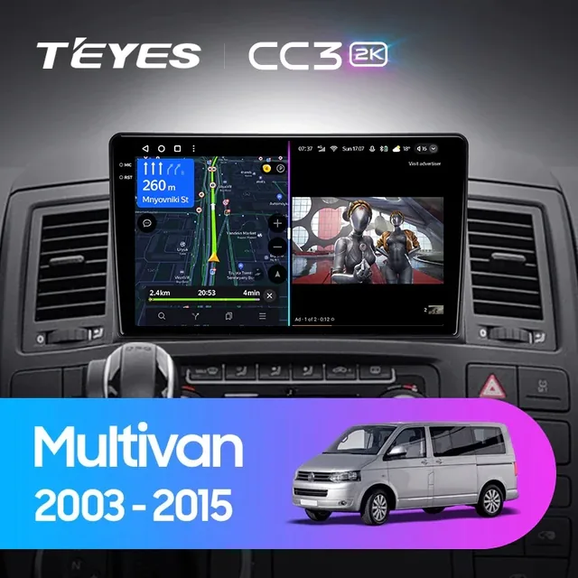 Navigatie Auto Teyes CC2 Plus Volkswagen Transporter T5 2003-2015 4+64GB 9" QLED Octa-core 1.8Ghz, Android 4G Bluetooth 5.1 DSP, imagine produs