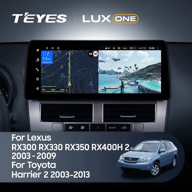Navigatie Auto Teyes Lux One 360° Toyota Harrier 2003-2013 6+128GB 12.3" IPS Octa-core 2Ghz, Android 4G Bluetooth 5.1 DSP, imagine produs