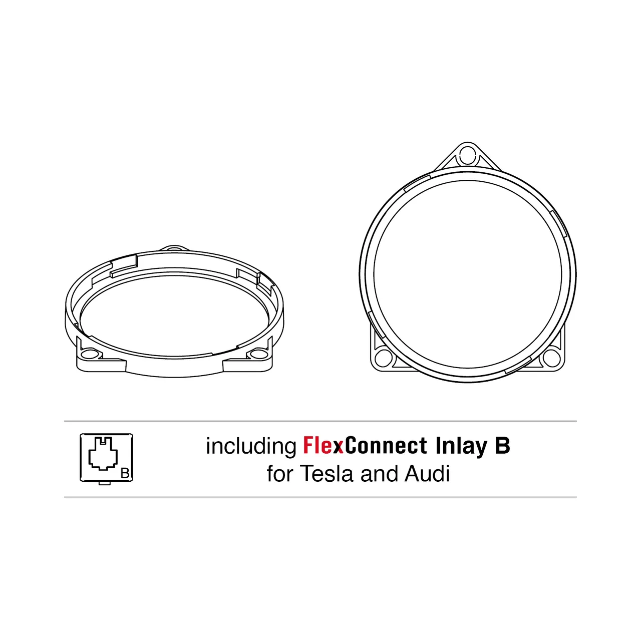 HELIX CFMK100 TES.1 - Adaptoare FlexMount100 pentru difuzoare 100mm, imagine produs