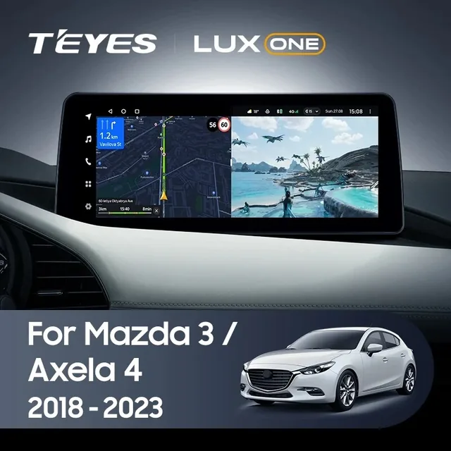 Navigatie Auto Teyes Lux One 360° Mazda 3 IV 2018-2023 6+128GB 12.3" IPS Octa-core 2Ghz, Android 4G Bluetooth 5.1 DSP, imagine produs