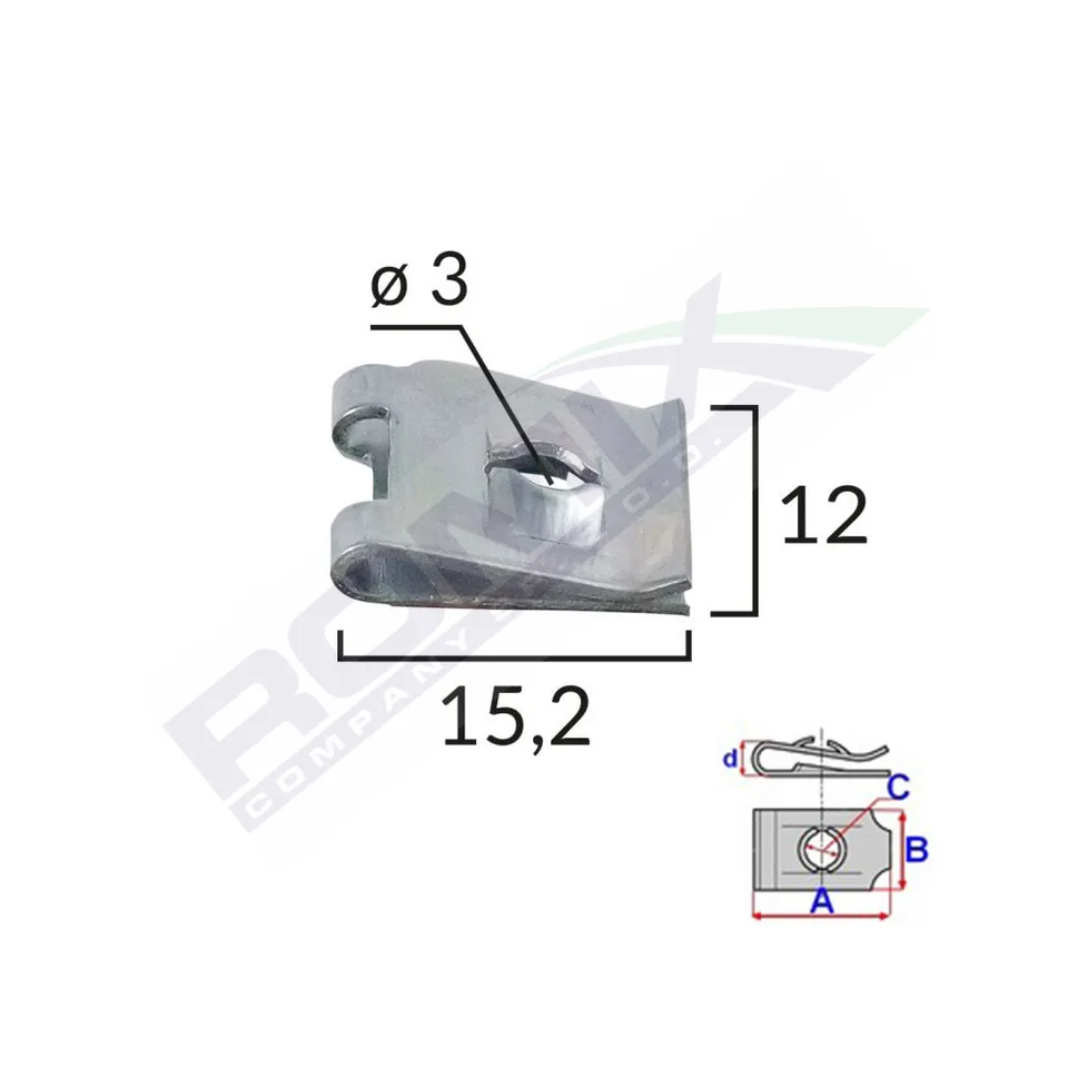 Clips Metalic Fixare Universal Set 25 Buc, imagine produs