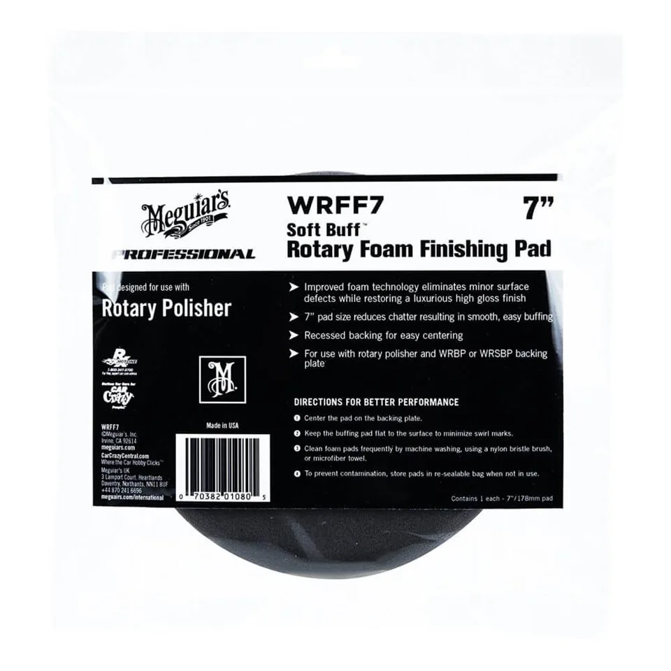 Burete polish moale - Rotary foam finishing pad 7" Meguiar's WRFF7, imagine produs
