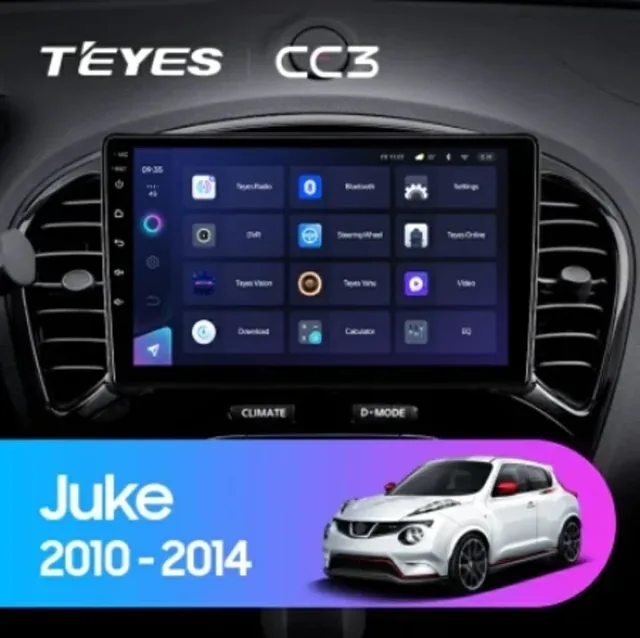 Navigatie Auto Teyes CC3 2K Nissan Juke 2010-2014 4+32GB 9.5" QLED Octa-core 2Ghz Android 4G Bluetooth 5.1 DSP, imagine produs
