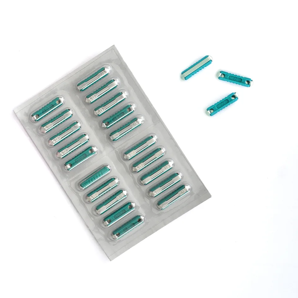 Blister Sigurante Fuzibile Cilindrice 10A Verzi Set 20 Buc, imagine produs