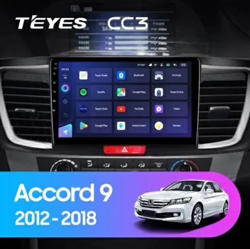 Navigatie Auto Teyes CC3L Honda Accord 9 2012-2018 4+32GB 10.2" IPS Octa-core 1.6Ghz, Android 4G Bluetooth 5.1 DSP, imagine produs