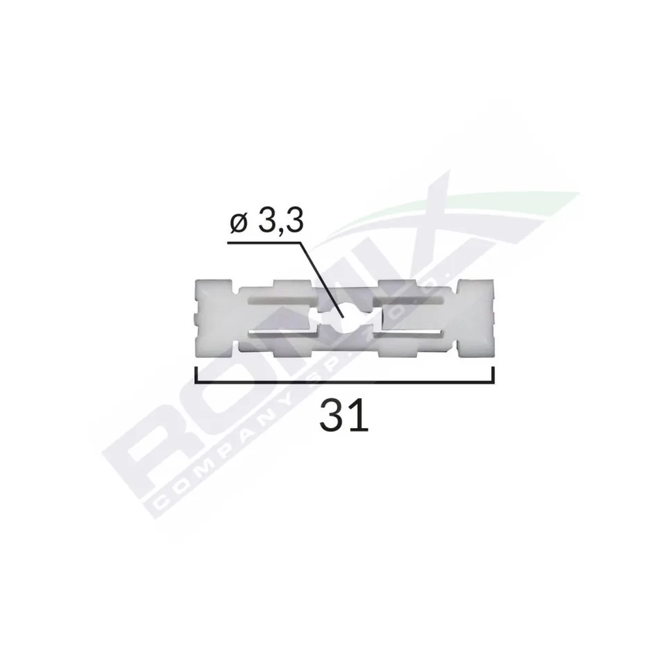 Clips Fixare Plafon Pentru Grup Vag - Alb Set 10 Buc, imagine produs