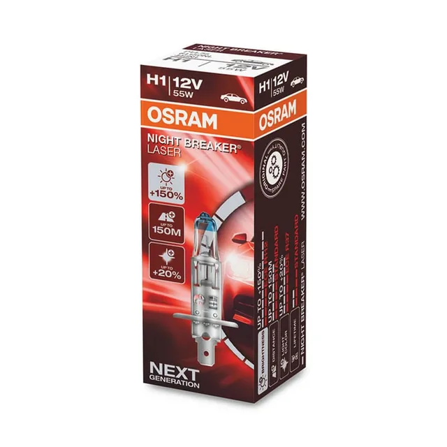 Bec 12V H1 55 W Night Breaker Laser Nextgen +150% Osram, imagine produs