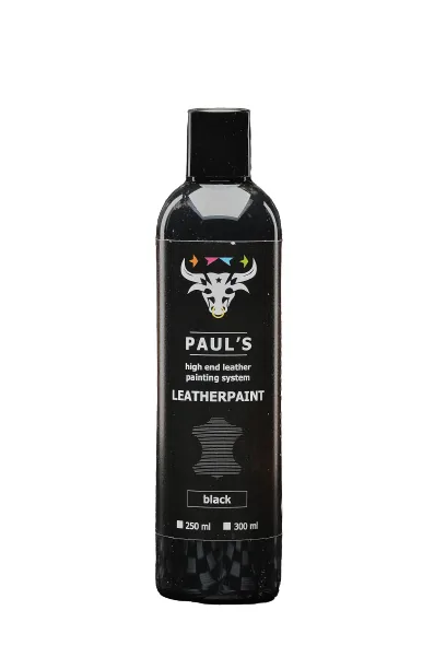 Vopsea pentru piele pigment negru Paul's Leather Paint 300ml, imagine produs