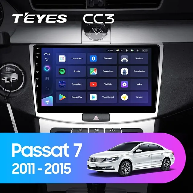 Navigatie Auto Teyes CC3L Volkswagen Passat B7 2010-2015 4+32GB 10.2" IPS Octa-core 1.6Ghz, Android 4G Bluetooth 5.1 DSP, imagine produs