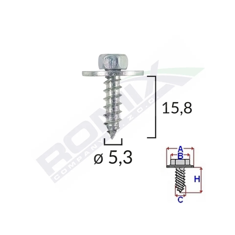 Surub Cu Saiba Ford Opel 5.5X19Mm Set 10 Buc, imagine produs
