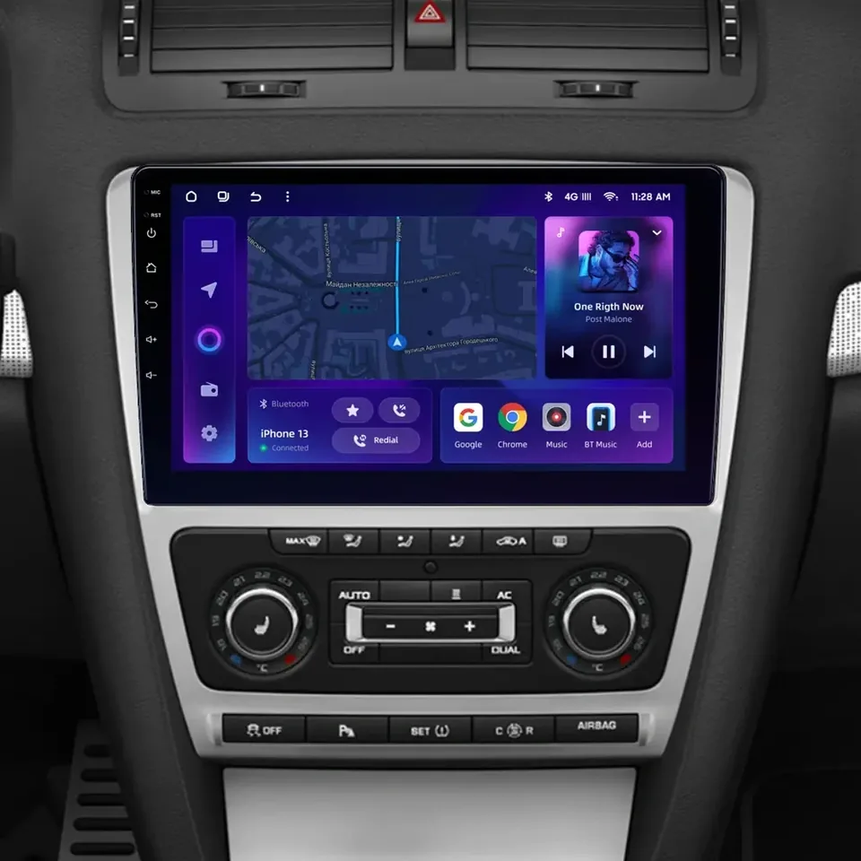 Navigatie Auto MOSS M2 Skoda Octavia 2 2004-2013 4+64GB 10" IPS Octa-core 1.6Ghz, Android 4G Bluetooth 5.1 DSP - Varianta B, imagine produs