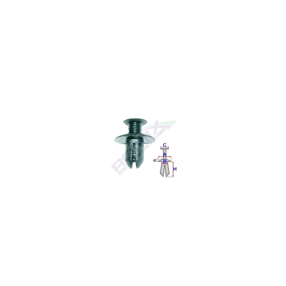 Clips Fixare Pentru Volvo 7.9X12.9Mm - Negru Set 10 Buc, imagine produs