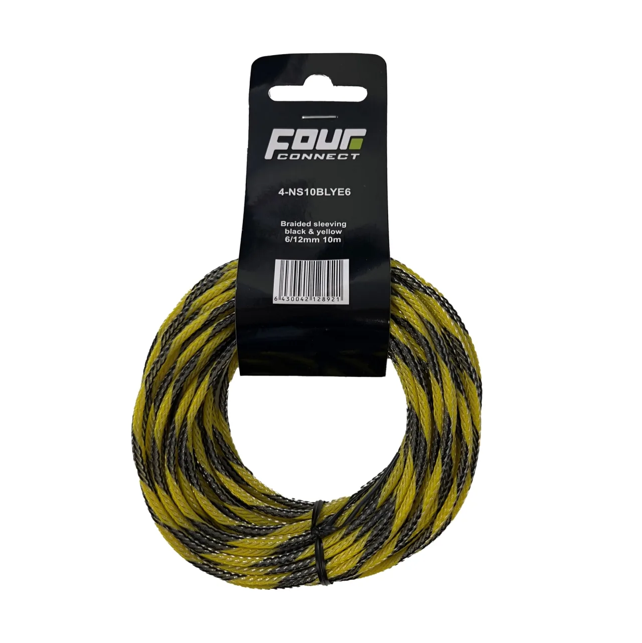 Tresa Cablu FOUR Connect 4-NS10BLYE6, 10 M, Negru/Galben, 6/12 mm, imagine produs