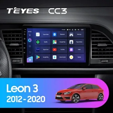 Navigatie Auto Teyes CC3L Seat Leon 3 2012-2020 4+32GB 9" IPS Octa-core 1.6Ghz, Android 4G Bluetooth 5.1 DSP, imagine produs
