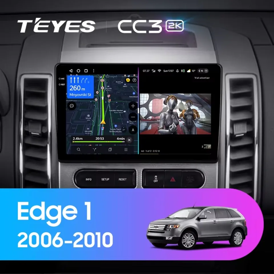 Navigatie Auto Teyes CC3 Ford Edge 1 2007-2014 4+32GB 10.2" QLED Octa-core 1.8Ghz, Android 4G Bluetooth 5.1 DSP, imagine produs