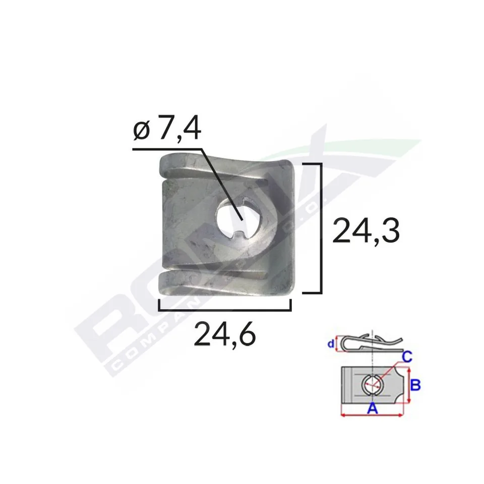 Clips Capac Motor Pentru Audi/Vw/Skoda - Metalic Set 5 Buc, imagine produs