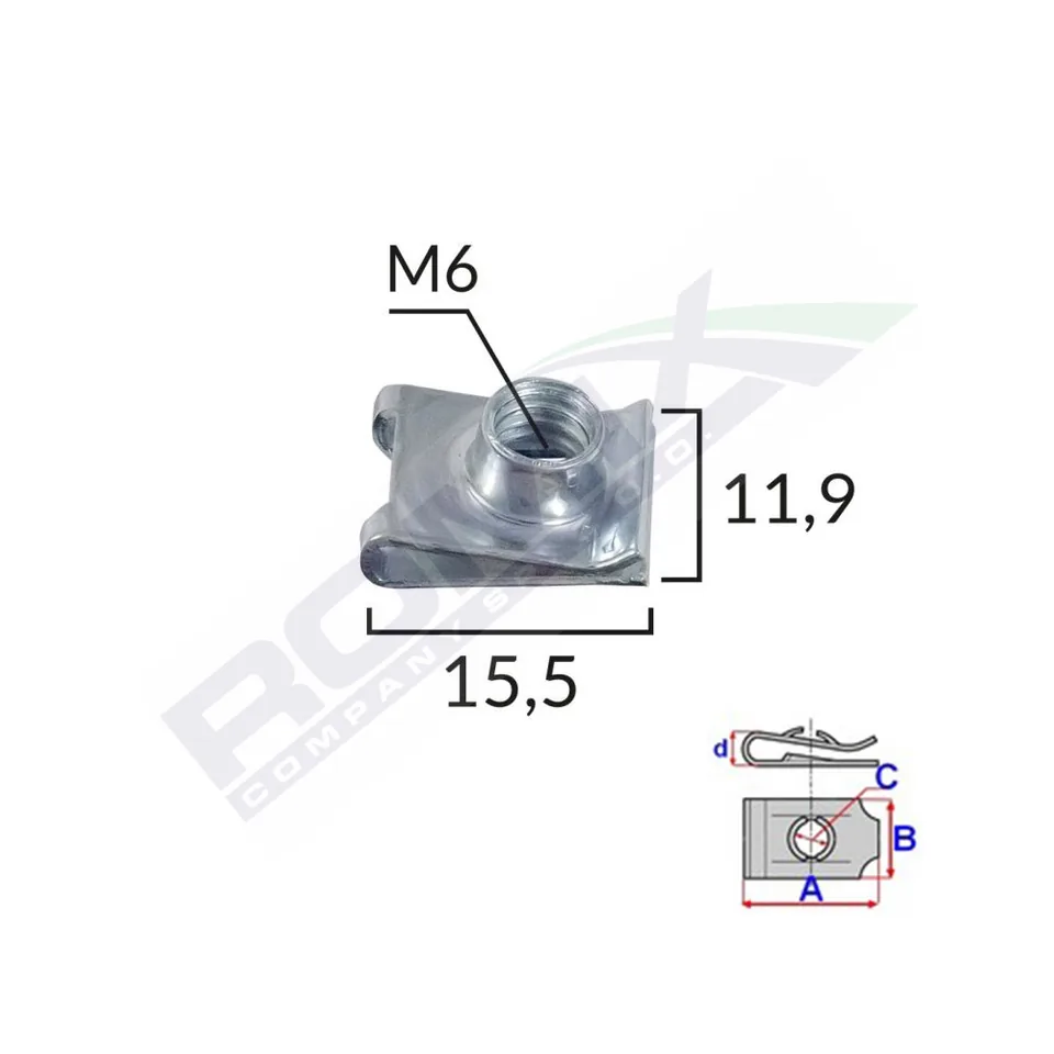 Clips Metalic Fixare Universal Set 10 Buc, imagine produs