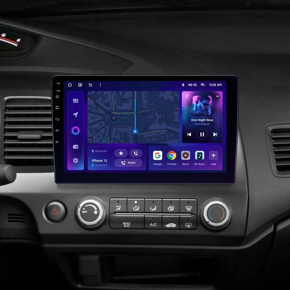 Navigatie Auto MOSS M3 Honda Civic 8 2005-2012 4+32GB 10" QLED Octa-core 2Ghz, Android 4G Bluetooth 5.1 DSP, imagine produs