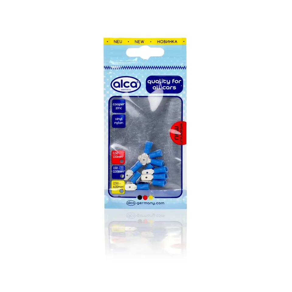 Papuc Electric Auto Izolat Albastru Tip Tata 6.35Mm - Set 10 Alca, imagine produs